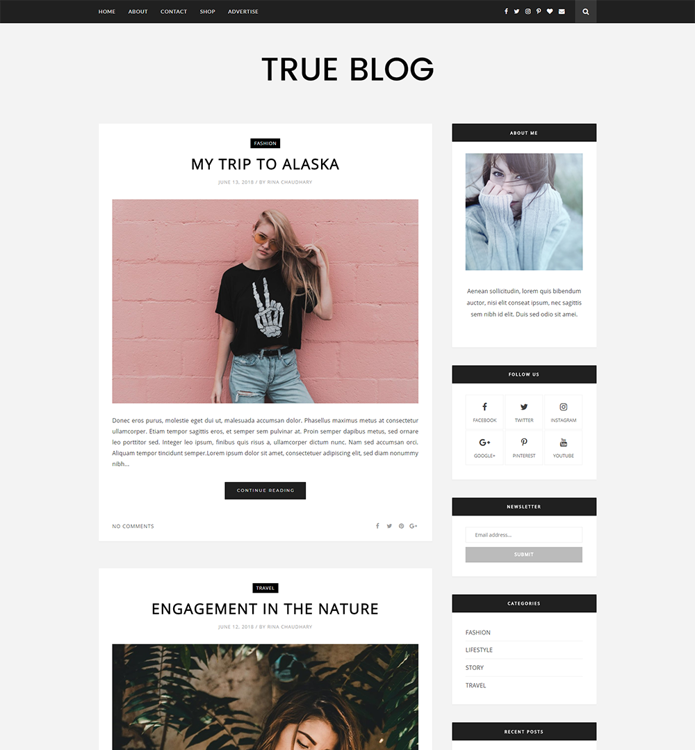 Personal Blog Templates